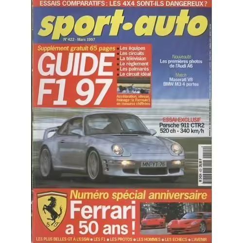 Sport Auto 422 De 1997 Porsche Ruf Ctr2,Bmw 528i Touring,Xantia V6 Activa,Aston Martin V8,Maserati Quattroporte V8,Bmw M3,Seat Ibiza Cupra 2.0 Gt 16v,Jeep Grand Cherokee V8,Range Rover 4.6 Hse,Toyota
