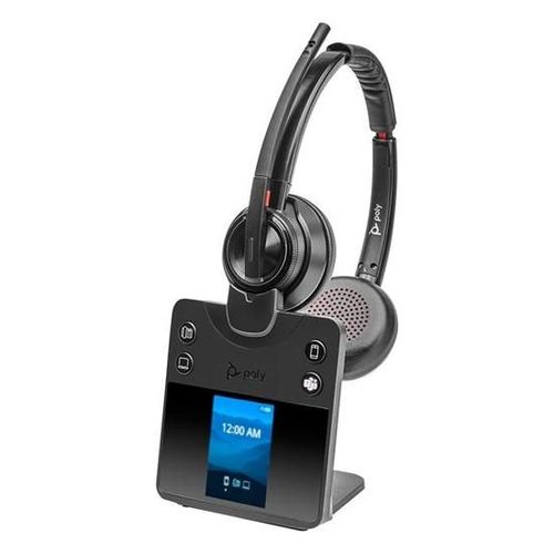 Poly Savi 8420 Office - Savi 8400 series - micro-casque - sur-oreille - DECT / Bluetooth - sans fil - Suppresseur de bruit actif - noir - Certifié pour Microsoft Teams