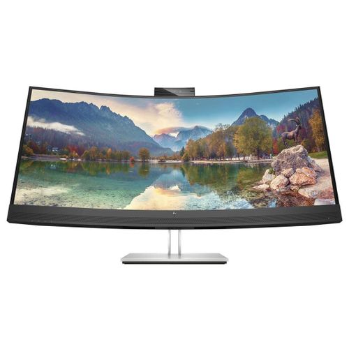 HP E34m G4 Conferencing Monitor - E-Series - écran LED - incurvé - 34" - 3440 x 1440 WQHD @ 75 Hz - VA - 400 cd/m² - 3000:1 - 5 ms - HDMI, DisplayPort, USB-C - haut-parleurs - argent (support)...