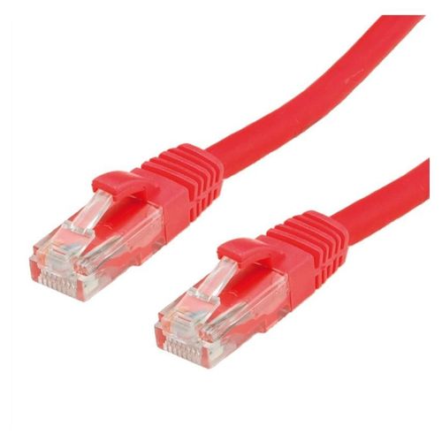 VALUE - Cordon de raccordement - RJ-45 (M) pour RJ-45 (M) - 50 cm - UTP - CAT 6a - moulé, sans crochet - rouge, RAL 3000