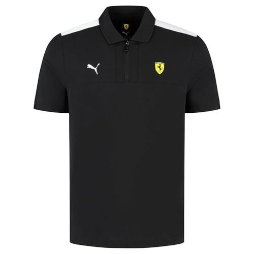 Polo Noir Avec Logo Ferrari F1, Puma Pour Homme