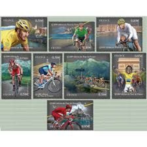 Sport : Cyclisme : 100ème Édition Du Tour De France Différents Cyclistes Série Complète Année 2013 N° 4755 4756 4757 4758 4749 4760 4761 4762 Yvert Et Tellier Luxe