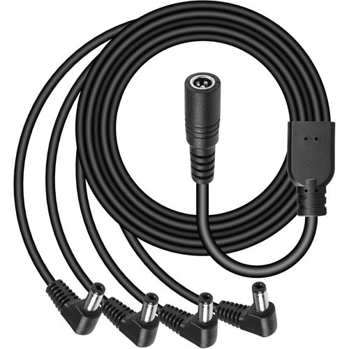 Câble répartiteur d'alimentation CC 1 femelle vers 4 mâles 5,5 mm x 2,1 mm, adaptateur répartiteur de câble d'extension d'alimentation CC 12 V pour caméra de sécurité CCTV, etc. (1 to 4)
