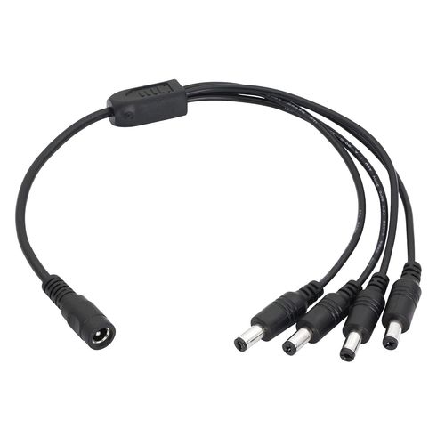 câble répartiteur d'alimentation cc 1 femelle à 4 mâles 5.5mm X 2.1mm câble répartiteur d'alimentation CCTV CC pour caméras de sécurité CCTV