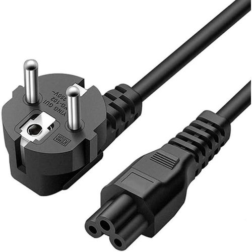 Câble d'alimentation Trebol IEC-320-C5 | Câble d'alimentation pour HP, Acer, DELL, Sony, Lenovo, TV LG Samsung Monitor Laptop Notebook, Chargeurs d'ordinateur portable | Noir | 1,80 mètres