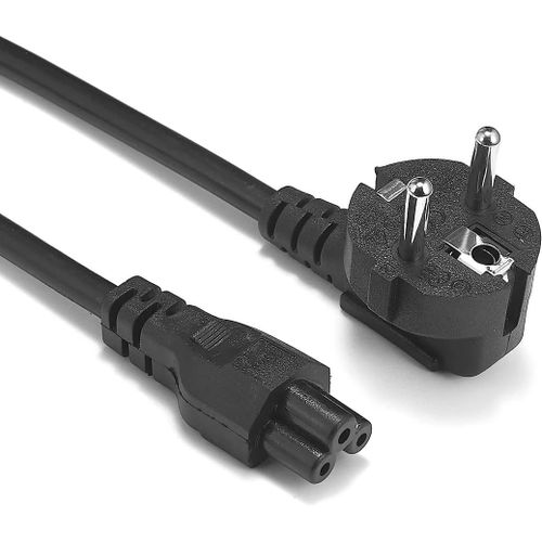 Câble d'alimentation Trebol IEC-320-C5 | Câble d'alimentation pour HP, Acer, DELL, Sony, Lenovo, TV LG Samsung Monitor Laptop Notebook, Chargeurs d'ordinateur portable | Noir | 3 mètres