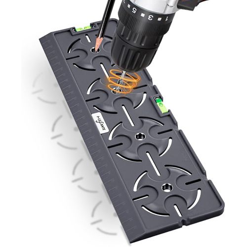Gabarit de perçage pour prise de courant,boîte d'interrupteur,boîte d'encastrement,71 mm,distance de 71 mm,tout en un,avec niveau à bulle de 30 cm,règle pour installation électrique