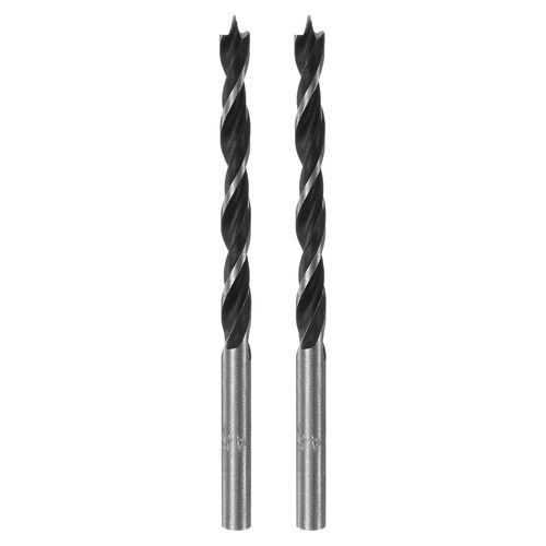Lot de 2 forets à pointe ronde en acier de 4,5 mm de diamètre pour menuisier,travail du bois,plastique,caoutchouc
