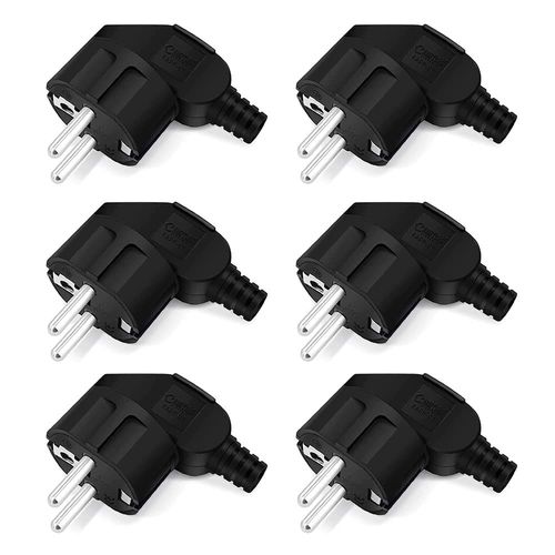 Prise Electrique,6 Pcs Prise Electrique Male,250V 16A Fiche Electrique Male,Prise Male Etanche Exterieur,Fiche de Contact de Protection,Fiche Electrique pour Les Câbles de 8 à 10 mm Fiche