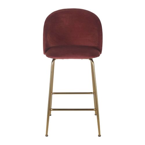 Chaise Pour Îlot Central En Velours Terracotta H65