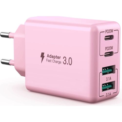 Usb C Chargeur,40w 4 Ports Usb C Bloc De Charge Rapide Dual Port Pd+Qc Multiport Type C Chargeur Compatible Avec Iphone 11/12/13/14/15/Pro Max/Xs/Xr/8/7/Samsung Téléphone/Tablette.[F43]