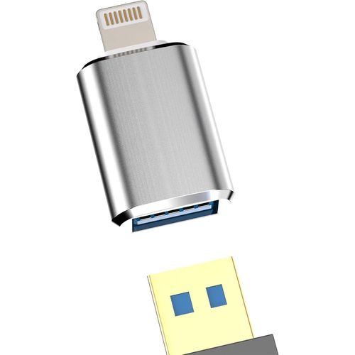 Adaptateur Lightning vers USB Câble OTG pour Apple iPhone 14 13 12 Pro iPad Souris Clé Photo Lecteur Cartes Jack Clavier Adaptateur Caméra Externe Lecteur Carte Mémoire Transfert ip