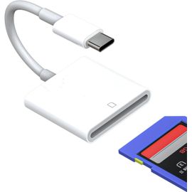 Lecteur de Carte SD Type C pour Apple pour iPhone15 Pro Max Plus pour iPad MacBook Air Compatible avec Samsung Adaptateur USB C Lecteur de Cartes Mémoire Compact Flash Cartao Connecteur Thunderbolt