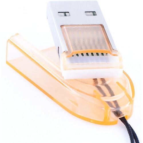 Adaptateur de Lecteur de Carte Micro SD à USB Portable,Couleur orangé