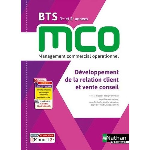 Développement De La Relation Client Et Vente Conseil Bts Mco 1re Et 2e Années