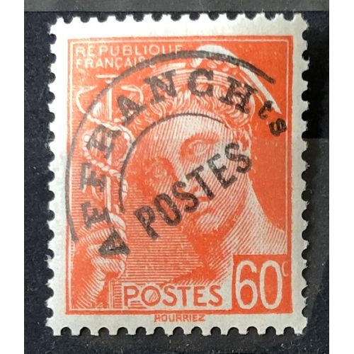 Préoblitéré Mercure 60c Rouge-Orange (Impeccable N° 83) Neuf** Luxe (= Sans Trace De Charnière) - France Année 1942 - Brn83 - N33354