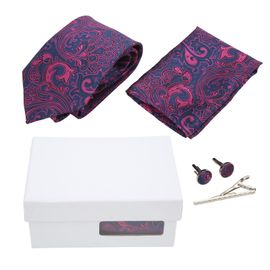Ensemble De 6 Cravates Pour Homme, Couleur Violette Classique, Coffret Cadeau, Pour Mariage, Reunion D'affaires, Cravates Assorties
