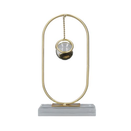 Boule de cristal decorative moderne, simple et abstraite, cadre ferme, diseuse de bonne aventure, boule de cristal avec support pour meuble TV