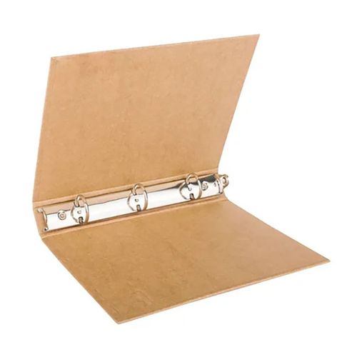 Classeur a 3 anneaux 8,3 x 11 pouces, style retro, en papier kraft, resistant, en cuivre, pour documents, papiers, livres