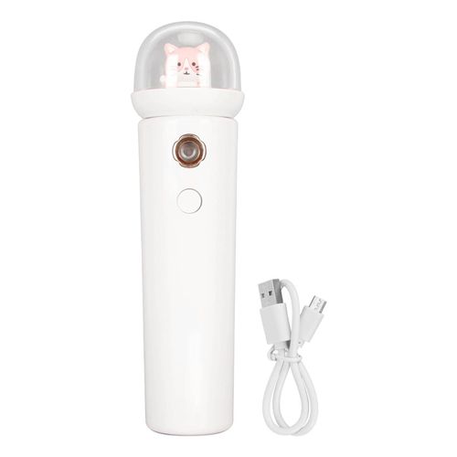 Diffuseur de brume nano portable blanc 1200 mAh, chargement USB, ABS, facile a utiliser, pour la maison, les voyages et le bureau