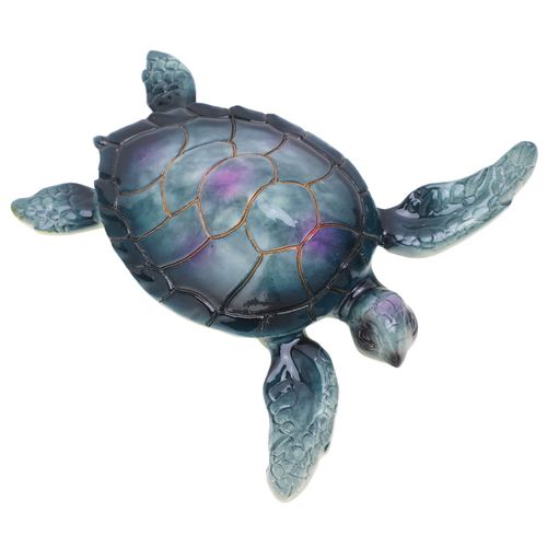 Statues de tortues emaillees, moulees a la main, style nature zen, decoration d'etagere relaxante en resine