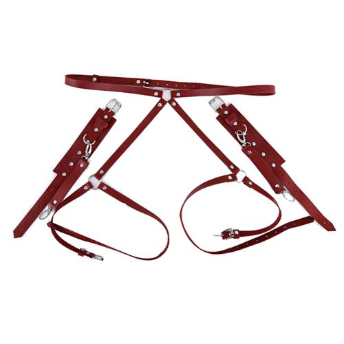 Harnais de cuisse reglable en cuir PU retro pour femme, accessoire de cosplay