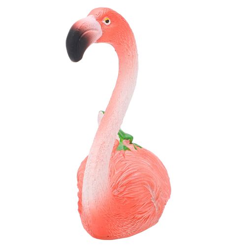 Statue de flamant rose en resine, style tropical, ornement decoratif pour bureau