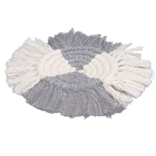 Sets de table ronds fabriques a la main, finition soignee, tissage en pur coton, ingredients naturels, sets de table tisses