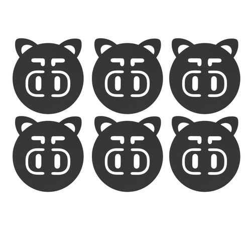 Lot De 6 Dessous De Verre En Metal Epais, Anti-Brulures, Motif Animal De Dessin Anime, Pour La Maison, La Cuisine, Le Bar