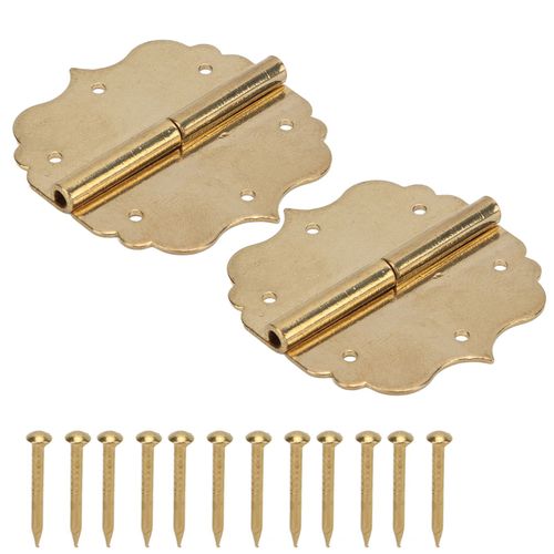 Charniere antique, design retro exquis, forme unique, resistance a la corrosion, charniere en laiton pour armoires, boites en bois