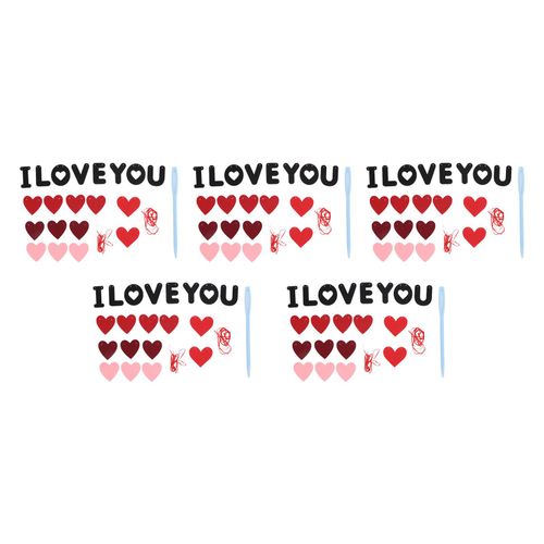 Banniere de cour d'amour de la Saint-Valentin Cour en feutre et banniere suspendue JE T'AIME pour la fete de fiancailles de mariage de la Saint-Valentin