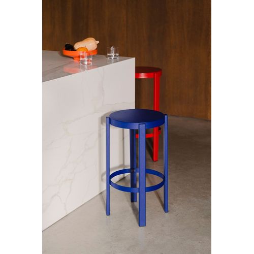 Tabouret De Bar En Acier Robuste, Myrtille, 65 Cm
