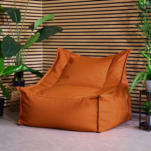 Pouf Fauteuil D'extérieur En Oléfine Toutes Saisons Orange Brûlé