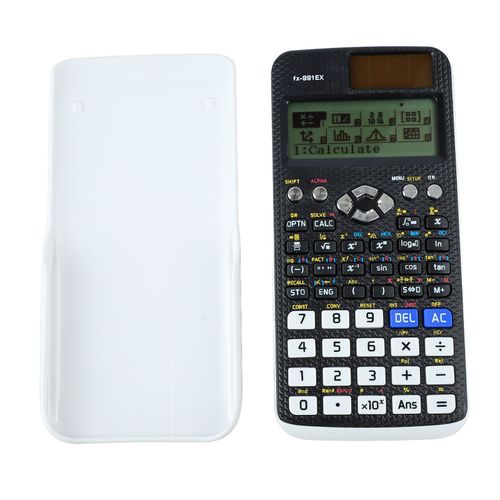 Calculatrice scientifique avec couvercle coulissant, ecran LCD HD, multifonction, pour lycee
