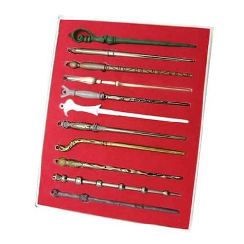Ensemble De 11 Baguettes Magiques En Alliage Avec Porte-Cles Et Collier Pour Enfants, Ideal Pour Les Spectacles De Cosplay