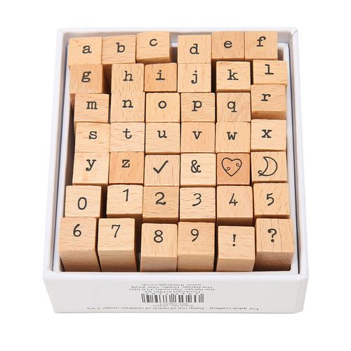 Ensemble de 42 tampons en bois et caoutchouc, lettres de l'alphabet, chiffres, pour scrapbooking, albums photo, fabrication de cartes