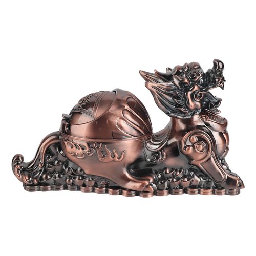 Cendrier Feng Shui avec couvercle, attire la richesse, porte-bonheur, poli, coupe-vent, vintage, pour l'exterieur et l'interieur
