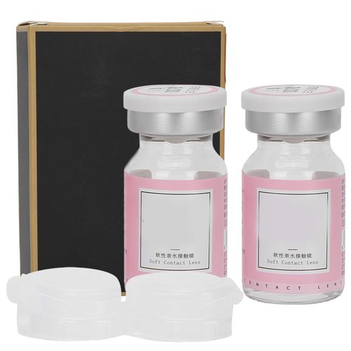 Lentilles De Contact Colorees, Lentilles De Contact Annuelles, Outil De Beaute Cosmetique Souple Pour Les Yeux Avec Etui 0 Degre, Marron 