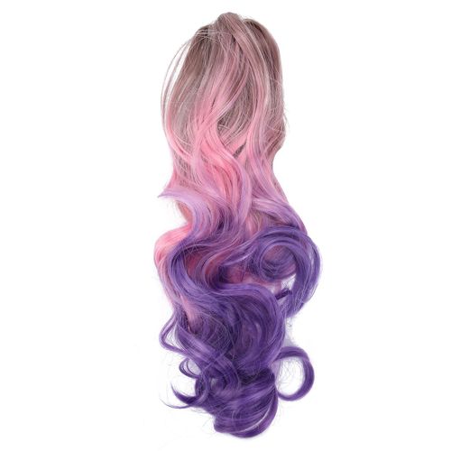 Extensions De Perruque A Pinces Degradees 3 Couleurs, Postiche Boucle, Queue De Cheval, 55 Cm, Style?: Six