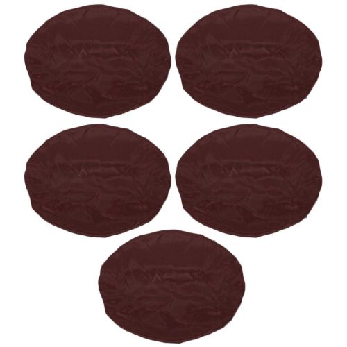 Lot De 5 Bonnets De Douche Impermeables Et Reutilisables Pour Salon De Coiffure Et Spa (Cafe) 