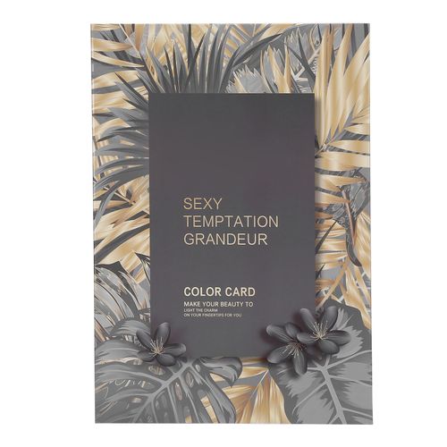 Presentoir De Vernis A Ongles Gel, 20 Grilles, Presentoir De Faux Ongles, Livre De Cartes De Couleurs (Noir) 