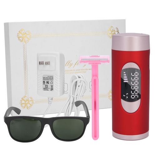 Epilateur Laser Indolore Pour Tout Le Corps, 5 Vitesses, Prise Us 110-240 V, Rouge