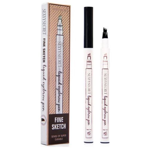 Crayon A Sourcils Liquide 4 Pointes, Waterproof, Anti-Taches, Microblading, Pour Maquillage, Noir 