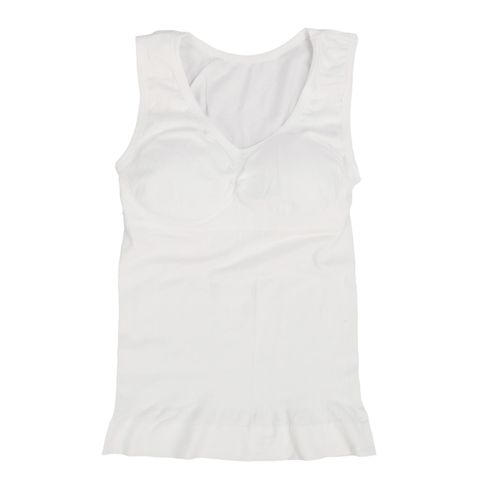 Debardeur Gainant Pour Femme, Blanc, Doux, Sans Coutures, Amincissant, Pour Le Sport, Le Fitness, Taille L