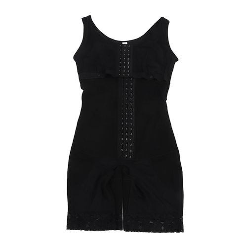 Corset Amincissant A Crochets Pour Femme, Ouvert A L'entrejambe, Rehausseur De Fesses, Noir, Taille L
