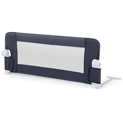Barrière De Lit Pliable Pour Bébé Costway-Housse En Oxford Détachable-Sangle En Y Supplémentaire-Mousse Anti-Collision-Gris Foncé