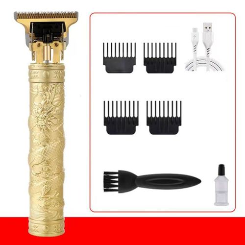 Tondeuse A Cheveux Electrique Pour Coiffeur, Professionnelle, Sculptee, Motif Dragon Enroule Dore
