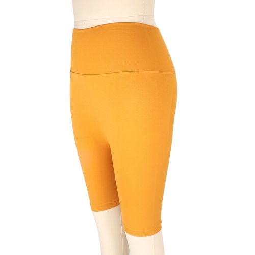 Short De Yoga Gainant Pour Femme, Coupe Slim, Taille Haute, Sechage Rapide, Respirant, Orange, Taille L