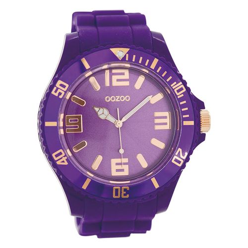 Montre-Bracelet Analogique Violette Mate Pour Femme «&nbspoozoo &nbsp», Bracelet En Silicone. Uoc5031a