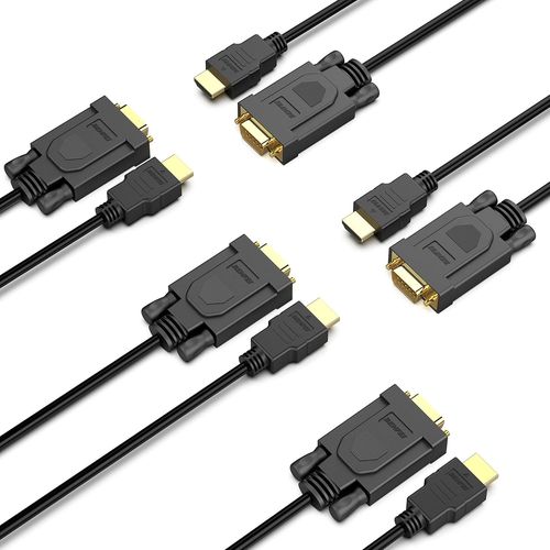 Câble Hdmi Vers Vga 1,8M, Unidirectionnel Hdmi (Source) Vers Vga (Moniteur) Mâle Vers Mâle, Compatible Pour Hdmi Ordinateur, Vga Moniteur, Projecteur, Roku, Xbox Et Plus, Paquet De[BLE7110610]